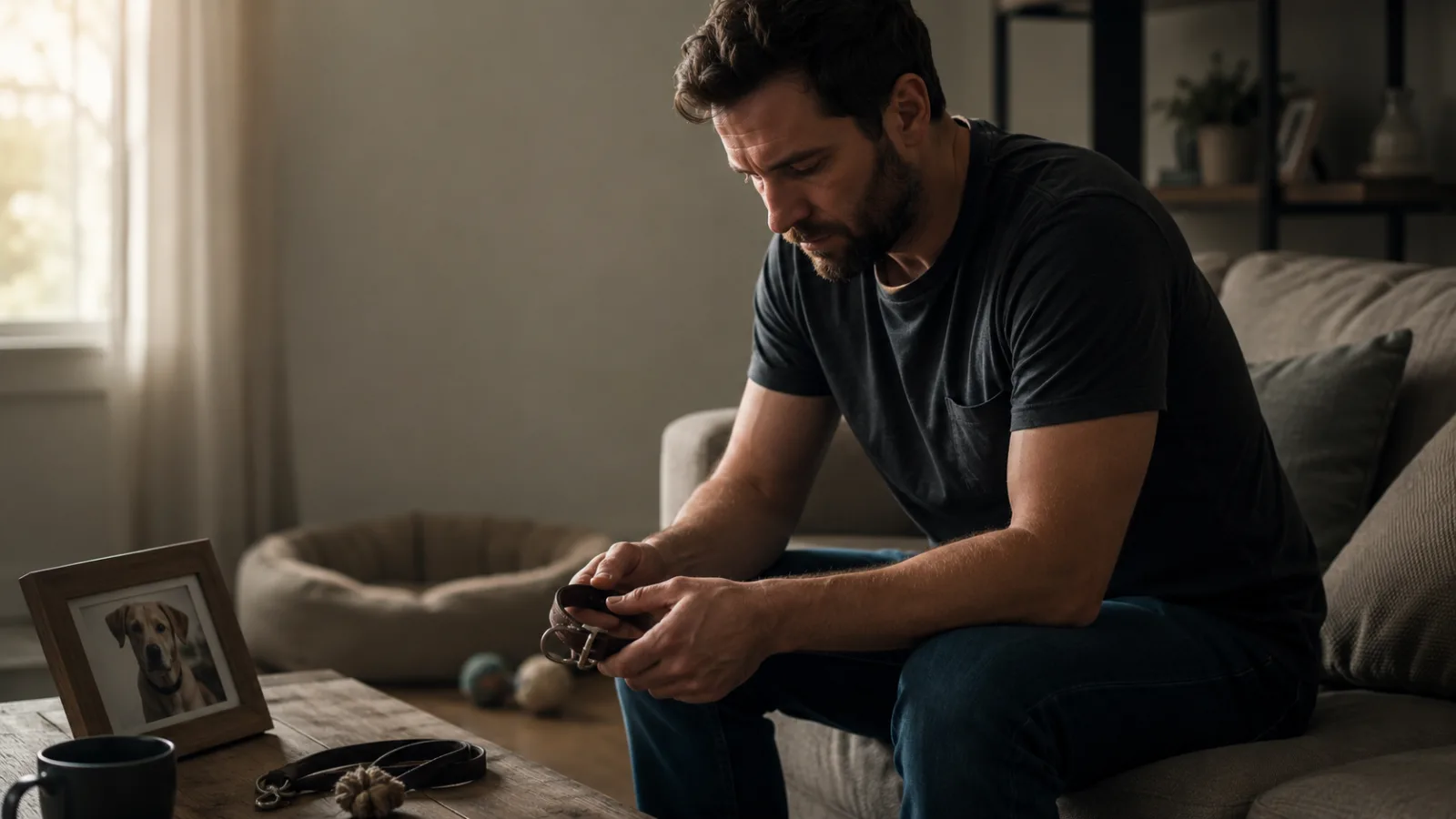 Por qué muchos hombres viven el duelo por su mascota en silencio